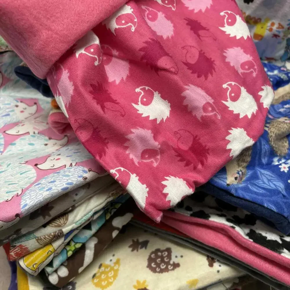 Snuggle Sacks 2 PACK -for Small Animals Handmade- Fleece Lined